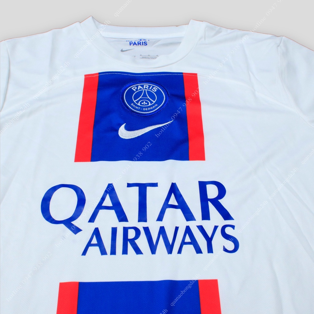 Bộ Quần Áo Đá Banh CLB PSG màu trắng hàng cao cấp 2022/23