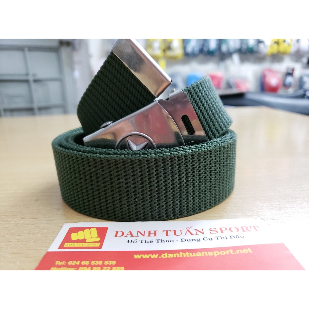 Dây Lưng Vải Dù, Thắt Lưng Nam, Vải Dù Xanh Bộ Đội, Khóa Kim Loại, Phong Cách Thời Trang, Khỏe, Cá Tính