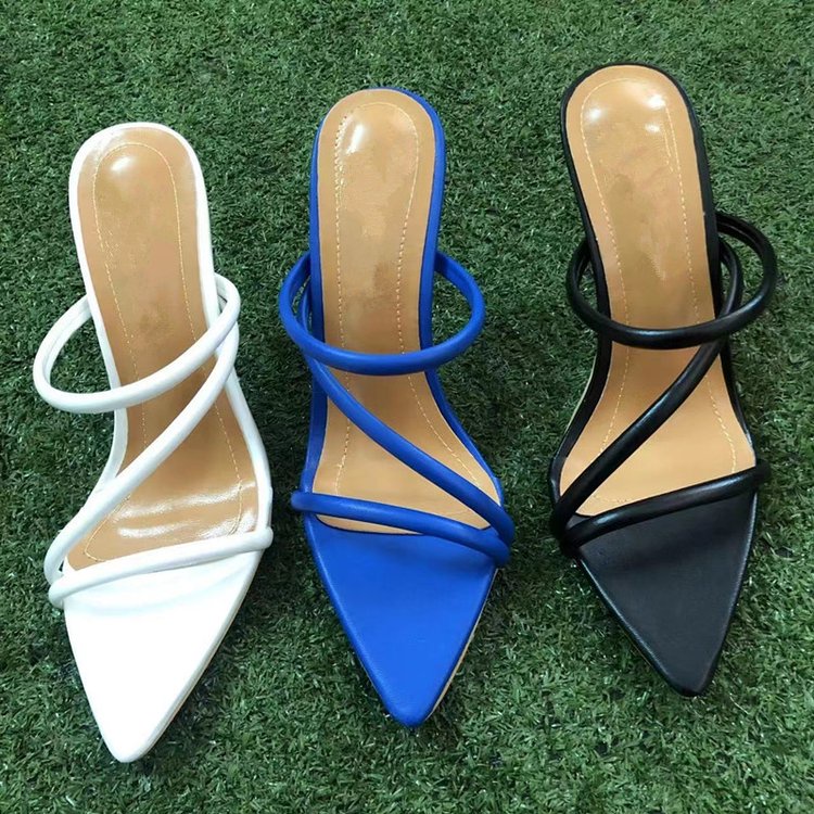 Giày Sandal Cao Gót Mũi Nhọn Size Lớn 35-43 Thời Trang Thanh Lịch
