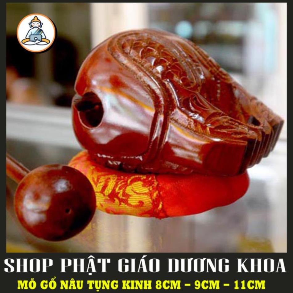 Mõ gỗ nâu tụng Kinh nhiều cỡ rất đẹp, vang - MÕ GỖ TỤNG KINH NIỆM PHẬT RẤT ĐẸP