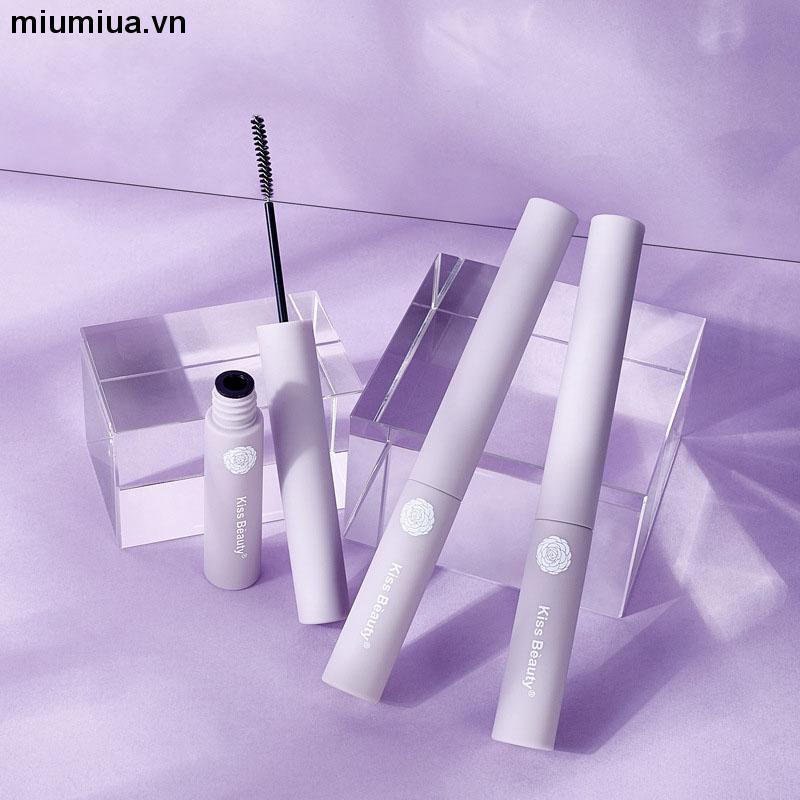 miumiuaMascara KissBeauty đầu cọ nhỏ trang điểm uốn cong lông mi chống nước chống mồ hôi không lem
