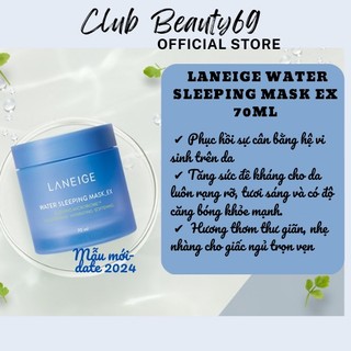 Mặt nạ ngủ water sleeping mask cấp ẩm, nuôi dưỡng làn da, cấp nước 70ml, kèm bill web
