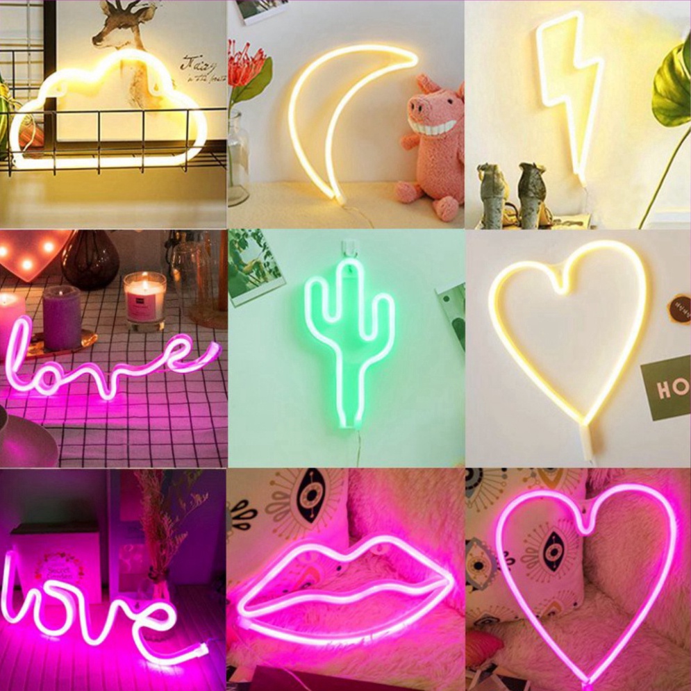 Đèn led neon trang trí Ledlin Nhiều mẫu đa dạng decor phòng trang trí nhà cửa