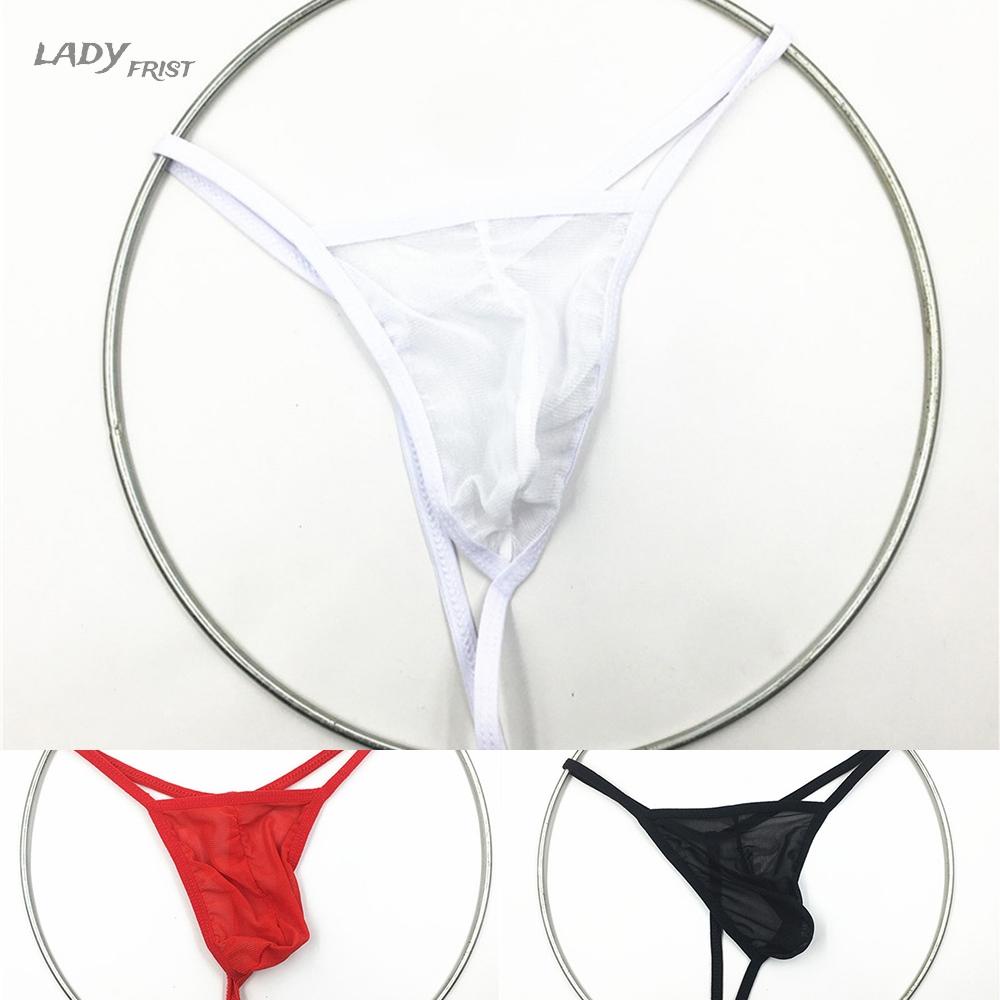 ⭐ Fast delivery ⭐Sexy Mens Lingerie Mesh See-Through Pouch G-String Thong Bikini Briefs Underwear