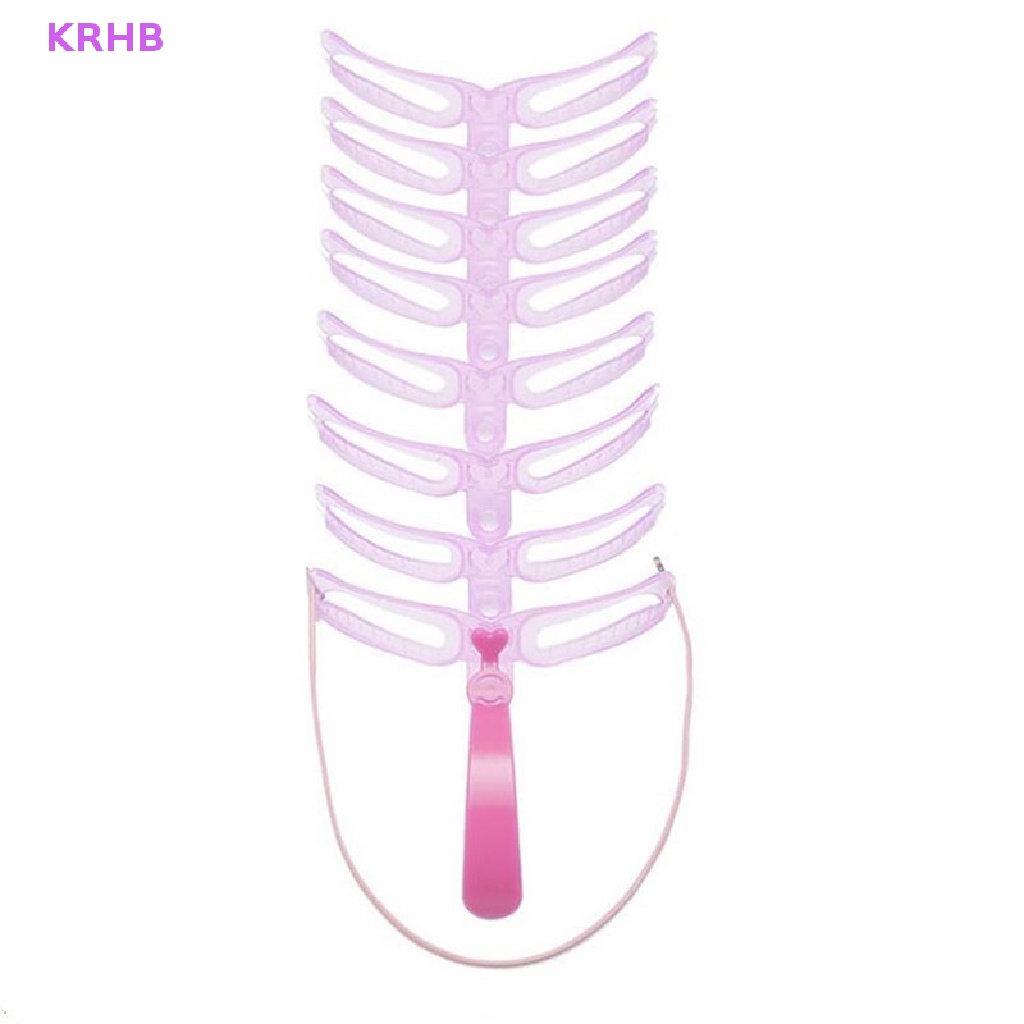 Set 8 Khuôn Kẻ Lông Mày Có Tay Cầm Và Dây Đeo Có Thể Tái Sử Dụng Tiện Lợi