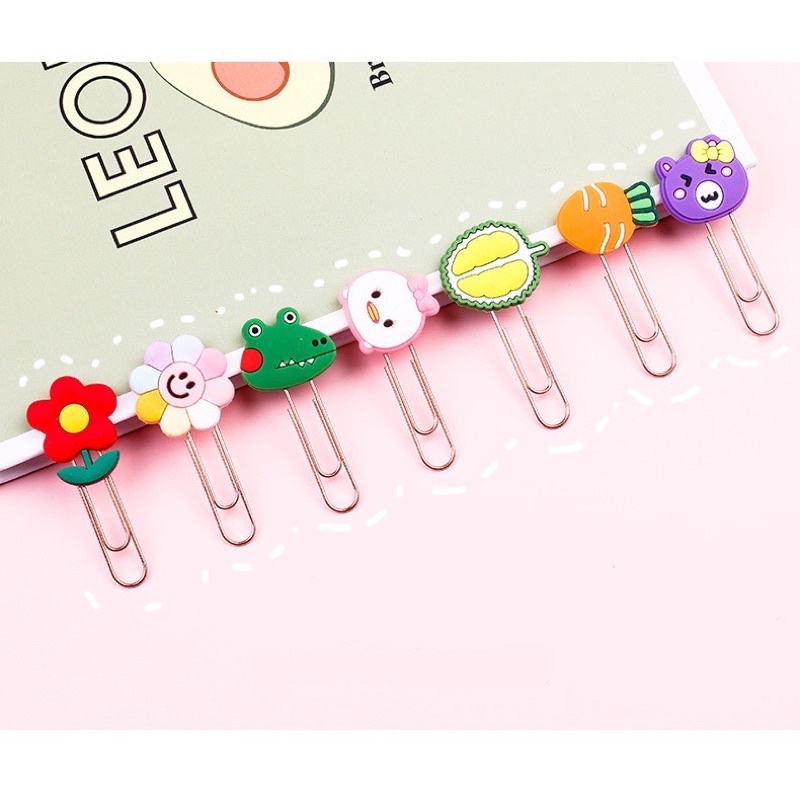 [Có quà tặng kèm] Ghim Kẹp Giấy Hoa Quả Cute