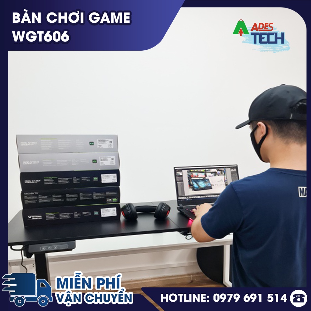 ✔️Bàn nâng hạ WARRIOR Paladin Series WGT606✔️Mặt bàn  bằng sợi carbon P2PB✔️BẢO HÀNH 12 THÁNG