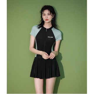 Bộ Đồ Bơi Một Mảnh Che Bụng Kiểu Váy Phong Cách Thể Thao Thời Trang Dành Cho Nữ Sinh