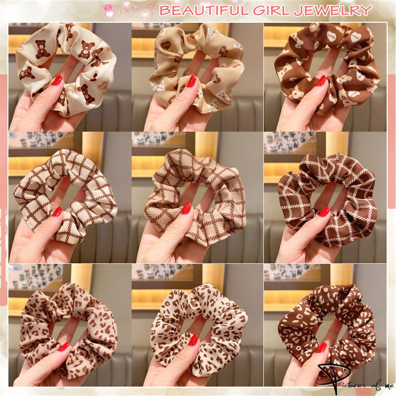 Dây buộc tóc co giãn nhiều họa tiết thời trang dành cho nữ