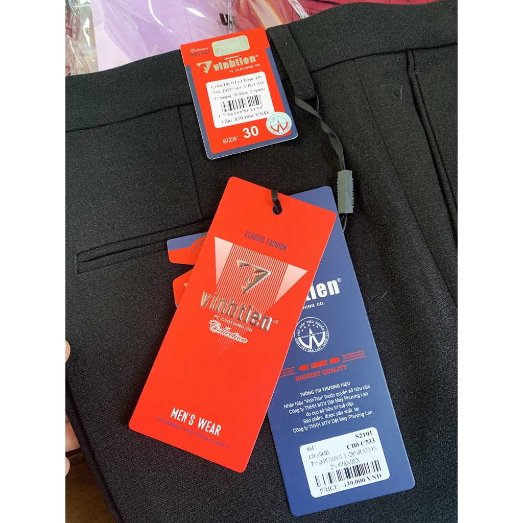 Quần Tây Nam Trung Niên Vĩnh Tiến Cao Cấp GTB 439