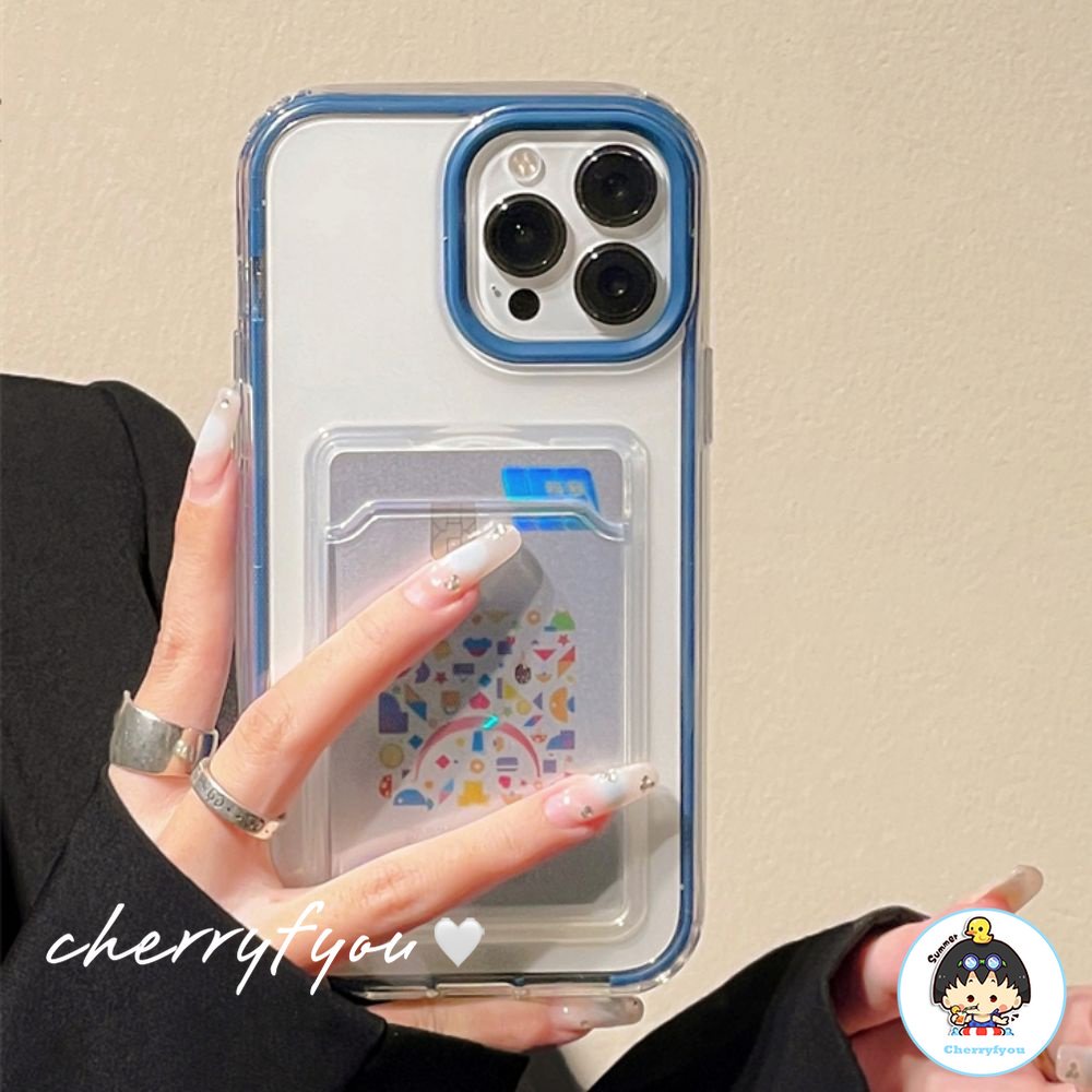 Ốp Điện Thoại TPU Mềm Chống Rơi Có Ngăn Đựng Thẻ Tháo Rời Được Cho IPhone 14 13 12 11 Pro Max X XR 8 7 Plus