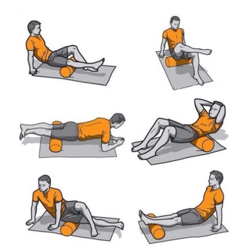 7 Trong 1 Con Lăn Foam roller Yoga Bộ Bóng Lăn Mát Xa Lưng Mật Độ Cao Giúp Giảm Đau Toàn Thân