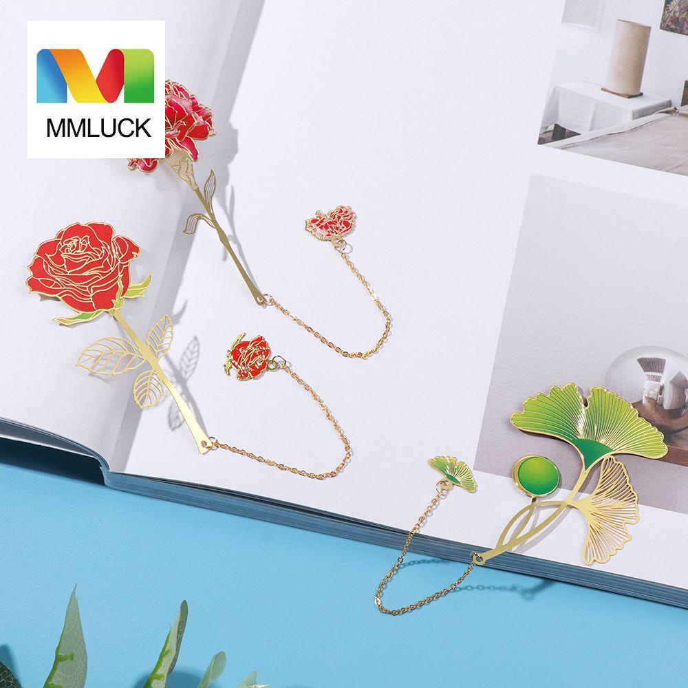 Mmluck Kẹp Đánh Dấu Trang Sách Hình Lá Sen Hoa Mơ Lá Phong Cách Trung Quốc