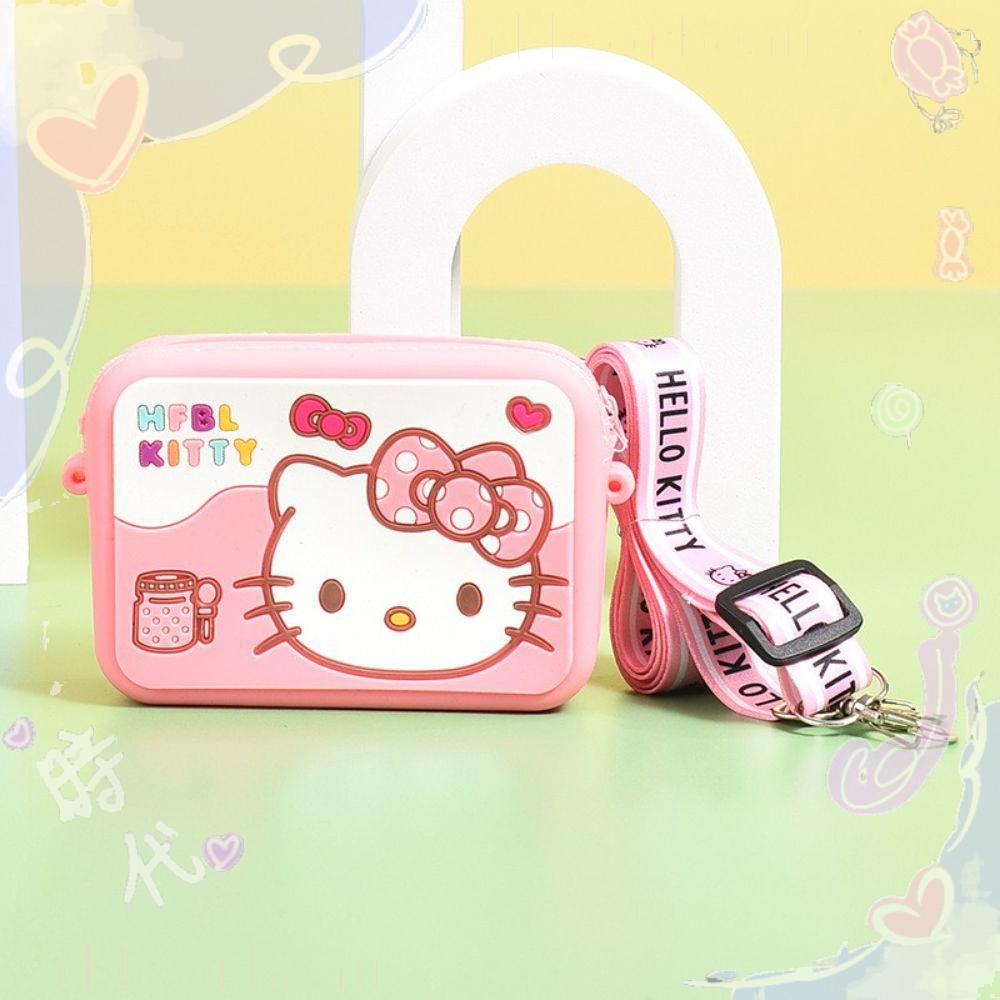 Fallforbeauty Túi Đeo Vai Đựng Tiền Xu Bằng Silicon Hình Mèo Hello Kitty Dễ Thương Cho Bé