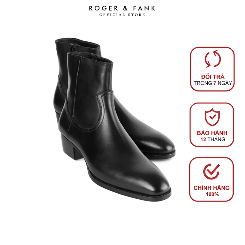 Giày Da Nam Cao Cấp Zip Boots BT702 | Thương Hiệu ROGER & FANK