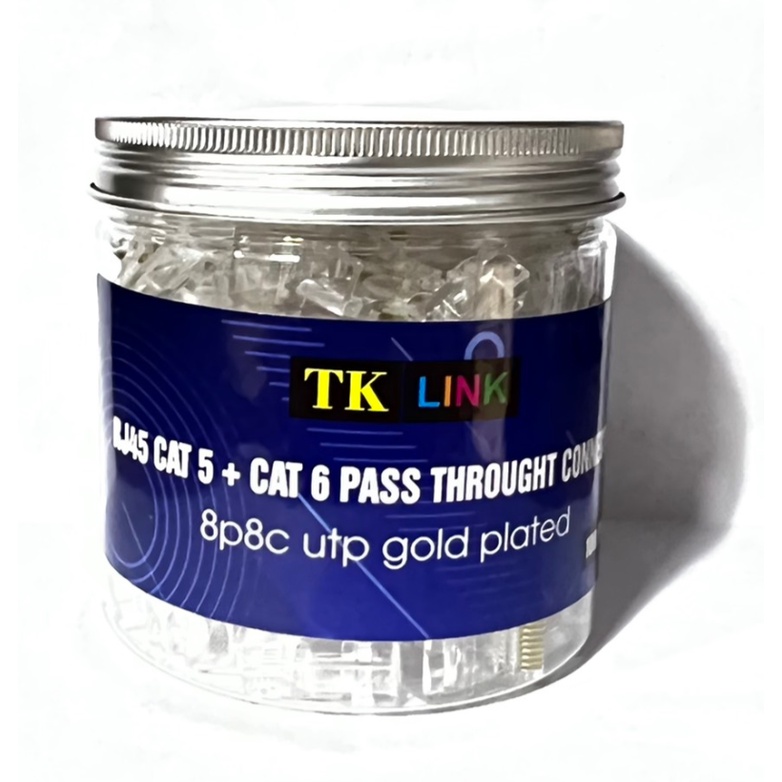 Đầu mạng RJ45 TK-LINK - UNITEK CAT6 Xuyên thấu (Hủ 100 đầu)