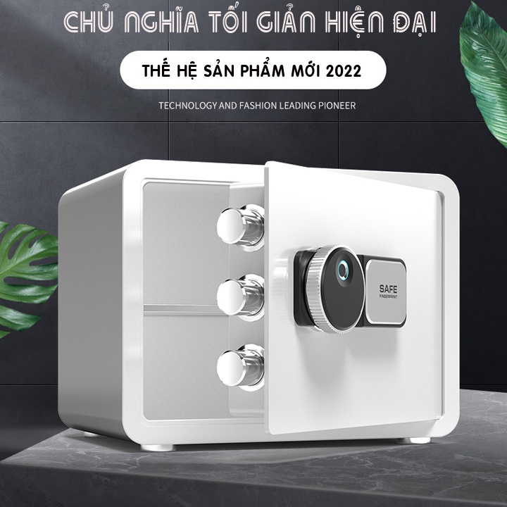Két sắt mini thông minh khóa vân tay chống cháy bảo mật cao an toàn cho gia đình văn phòng kích thước 25*35*25 cm