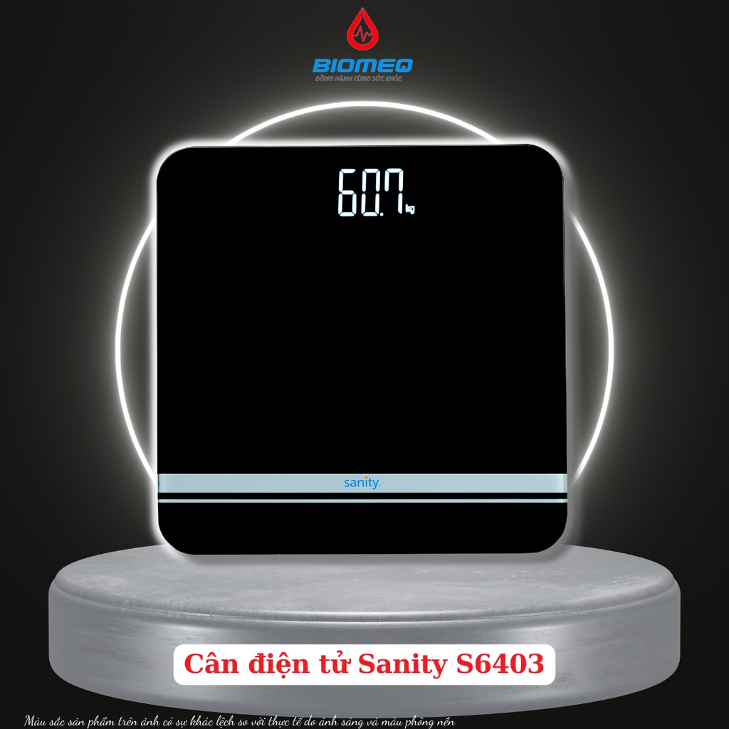 Cân sức khoẻ điện tử SANITY S6403.ENG đo nhanh chính xác, tải trọng lên tới 150kg