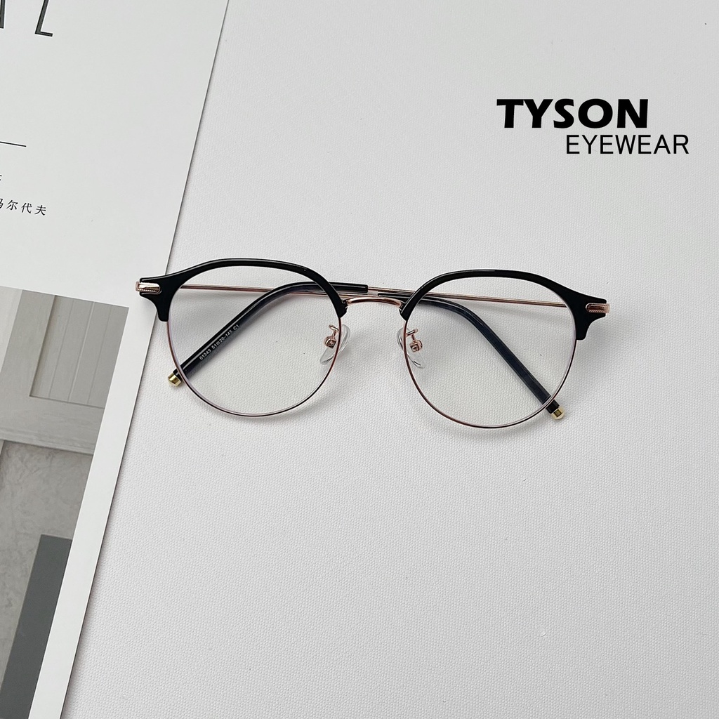 #01343 Gọng Chủ CLB Vành nửa gọng TYSON kim loại phong cách HÀN QUỐC nam nữ