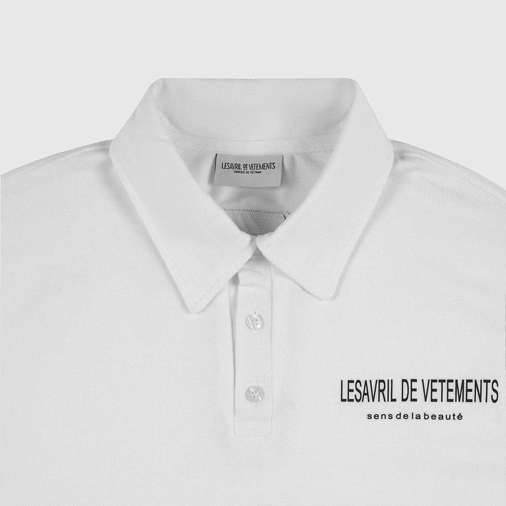 Áo Polo Lesavril de Vetements LDV SDLB White