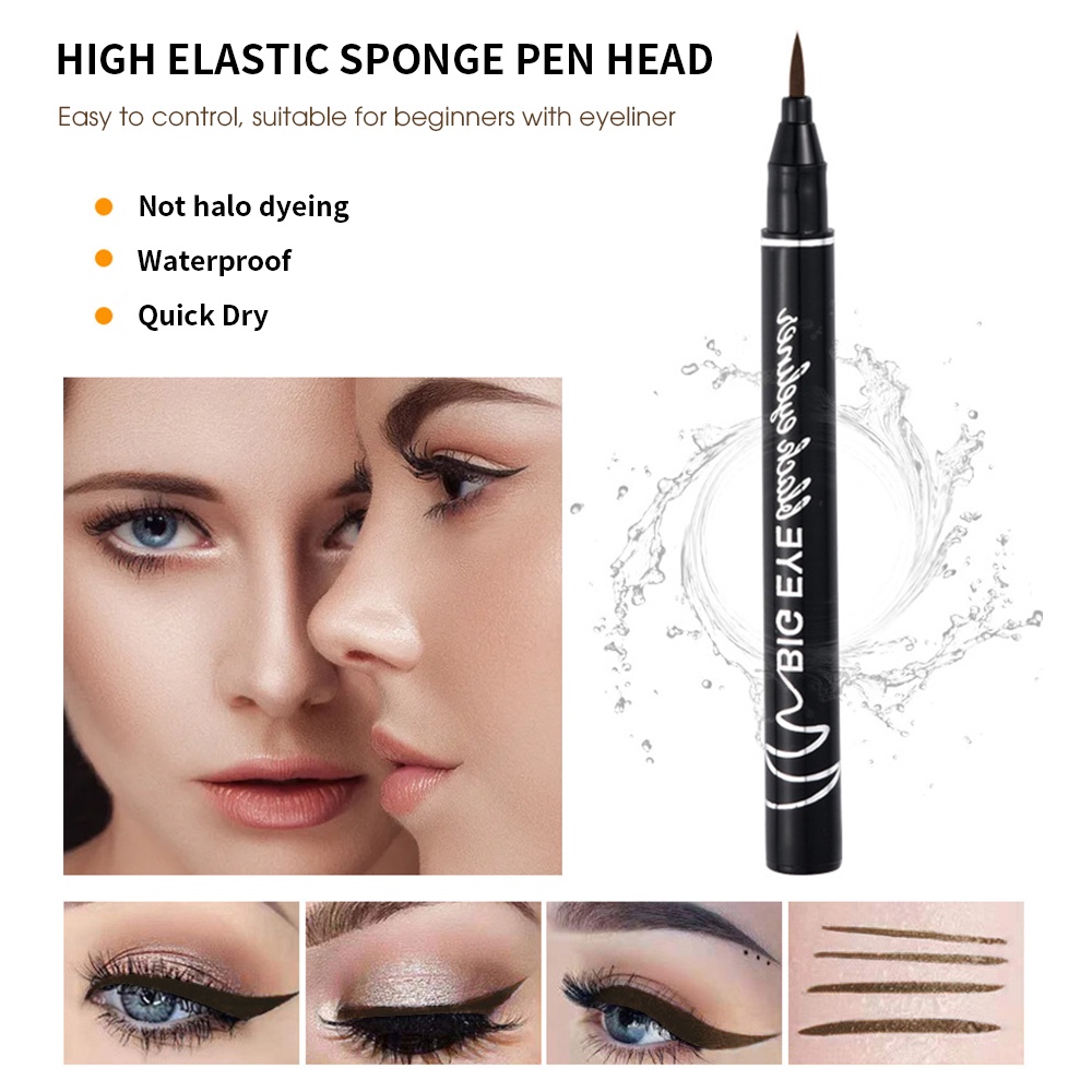 Bút Kẻ Mắt Dạng Lỏng Nhanh Khô Chống Thấm Nước Trang Điểm Làm Đẹp Phong Cách Hàn Quốc