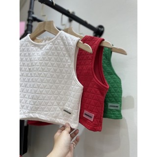 Ba lỗ gợn croptop chất vải caro thun xốp