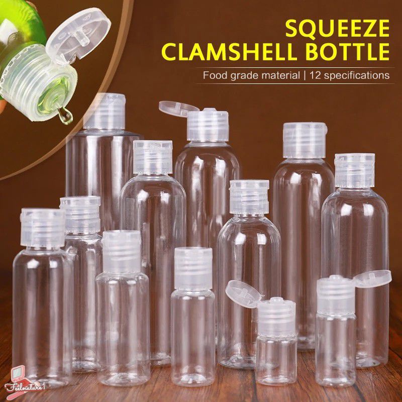 Chai Rỗng PET Bình Phun Nước Hoa Du Lịch Cầm Tay Chai Nhựa Trong Suốt Phễu Nhỏ 5ML/10ML/15ML/30ML/50ML/100ML (Feelna)