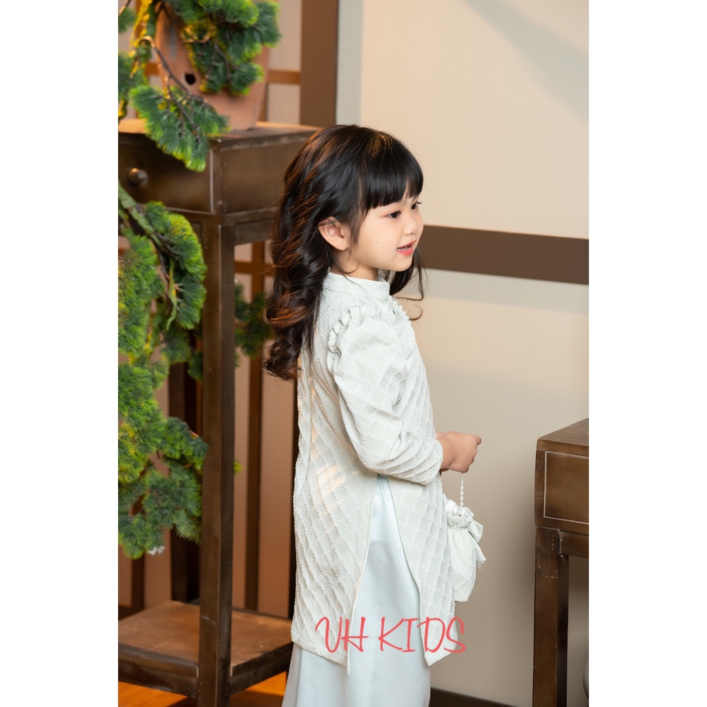 Áo dài bé gái kèm túi ngọc A143 AD2337