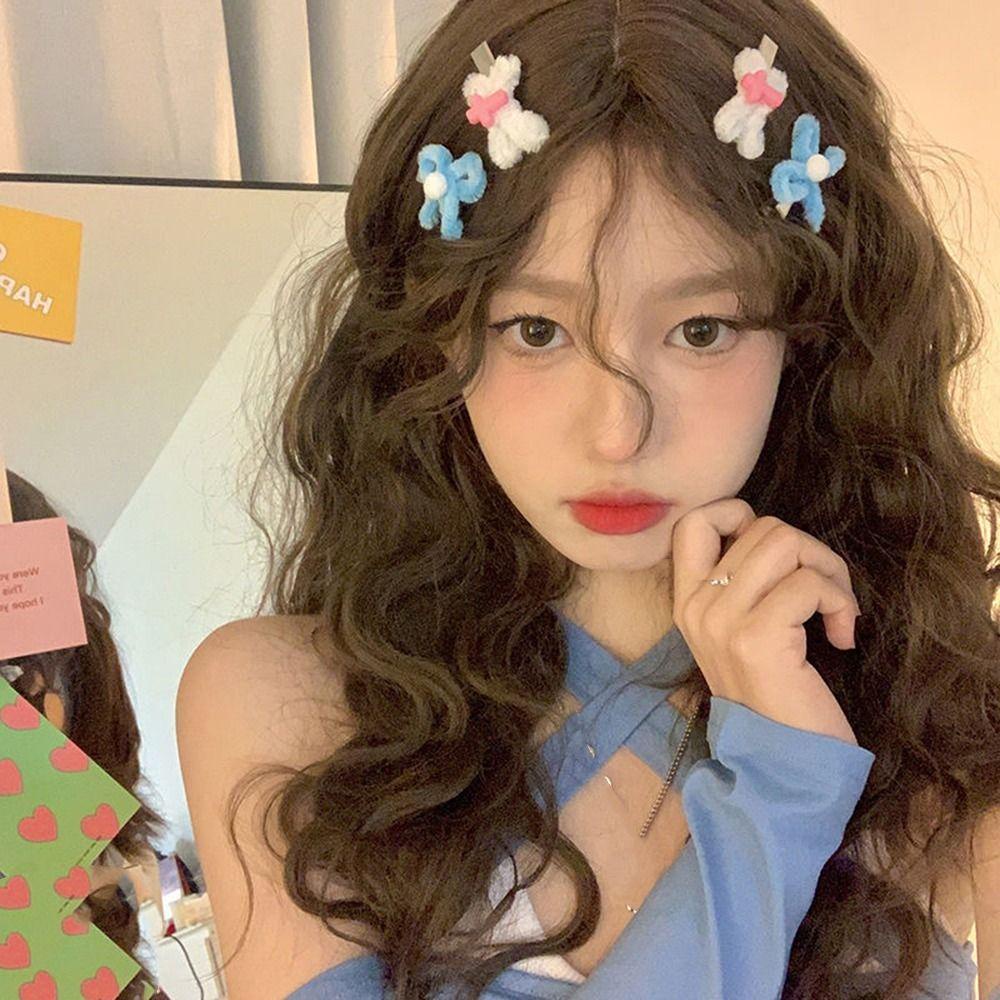 Kẹp Tóc Nơ Chéo Dễ Thương WMES15H y2k Dành Cho Bạn Nữ