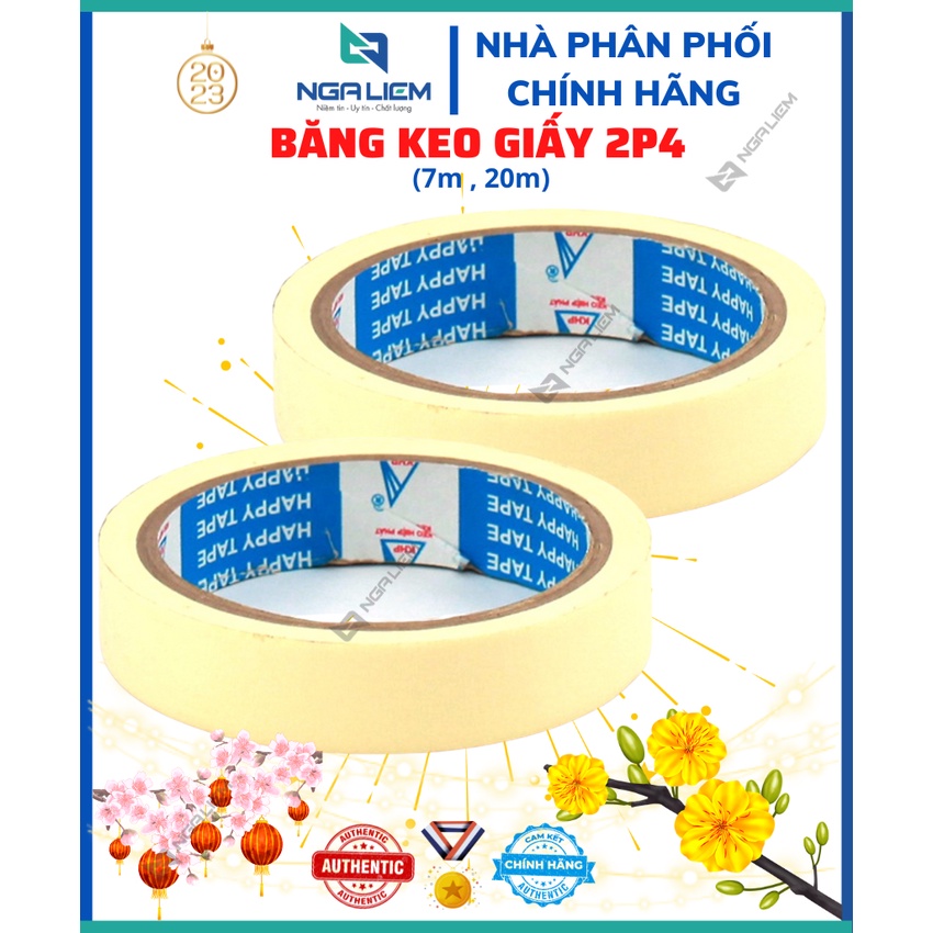 Băng keo giấy 2F4  - 7 mét; 20 mét