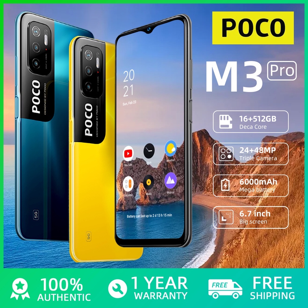 Điện thoại di động chơi game M3 Pro 5G hoàn toàn mới giá rẻ 8+256GB Điện thoại thông minh Android hai SIM