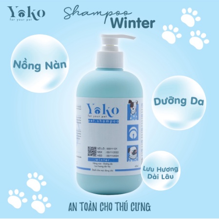 Sữa tắm Yoko dưỡng lông chó mèo - Sữa tắm cao cấp thương hiệu chuyên Spa 450ml - HÀNG CHÍNH HÃNG