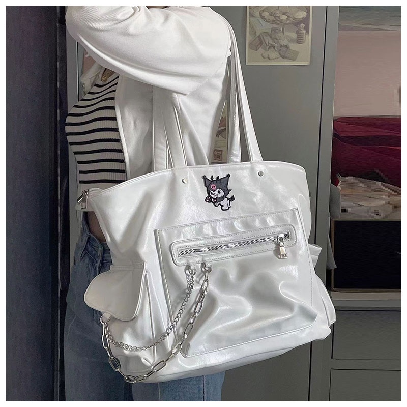 Menas Menas Túi Xách Da PU Màu Trơn Sức Chứa Lớn Thời Trang Cao Cấp