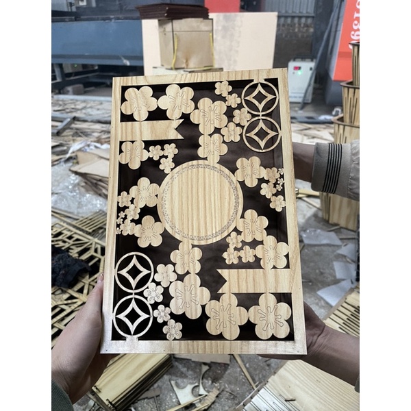 HỘP GỖ ĐỰNG ĐÔNG TRÙNG HẠ THẢO MẶT HOA ĐÀO