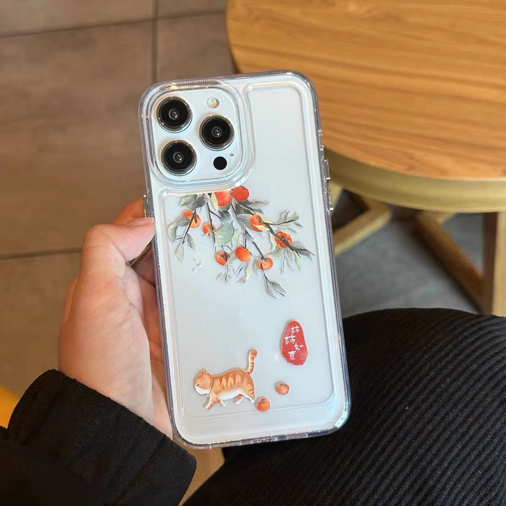Ốp Điện Thoại Silicon TPU Mềm Trong Suốt Chống Sốc In Hình Mèo Dễ Thương Cho IPhone 14 13 11 12 Pro XS Max X XR 7 8 6S Plus