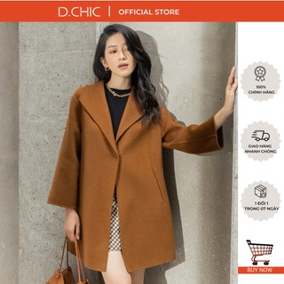 D.chic áo dạ handmade 2022 cổ bẻ ve to bẻ 2 túi chéo ms: 980152