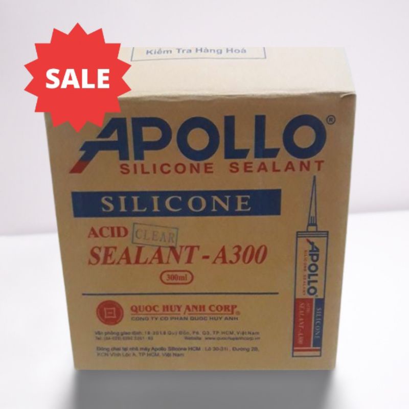 Keo silicone Apollo A300 A500 (thùng 25 chai)- Chính Hãng