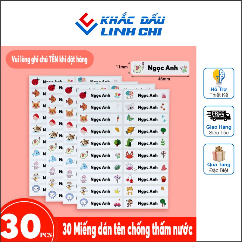 Sticker PVC cute siêu bền chống nước Linh Chi-20