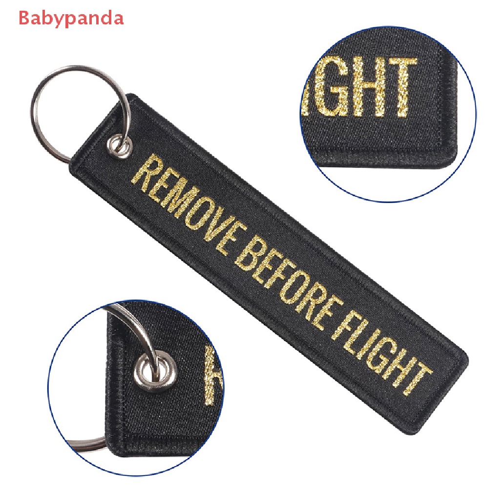 Móc Khóa Hành Lý / Xe Máy / Xe Hơi Thêu Chữ Remove Before Flight
