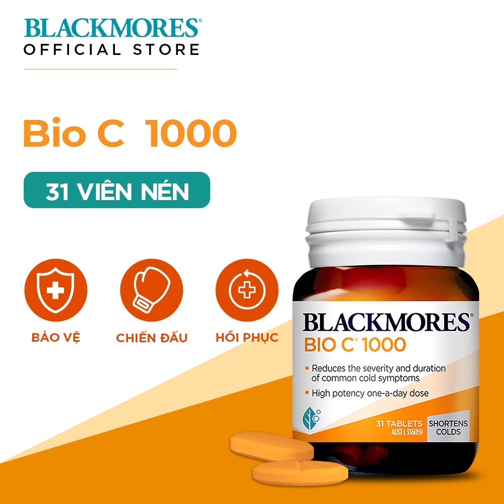 [QUÀ TẶNG KHÔNG BÁN] Viên Uống Bổ Sung Vitamin C Blackmores Bio C 1000mg Lọ 31 Viên