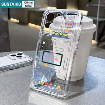 Suntaiho Ốp lưng iphone Ốp điện thoại PACMAN thích hợp cho Iphone 11 Pro / 13 Pro / Max 14 12 Pro Max / Xs Max / XR / 7 / 8 Plus