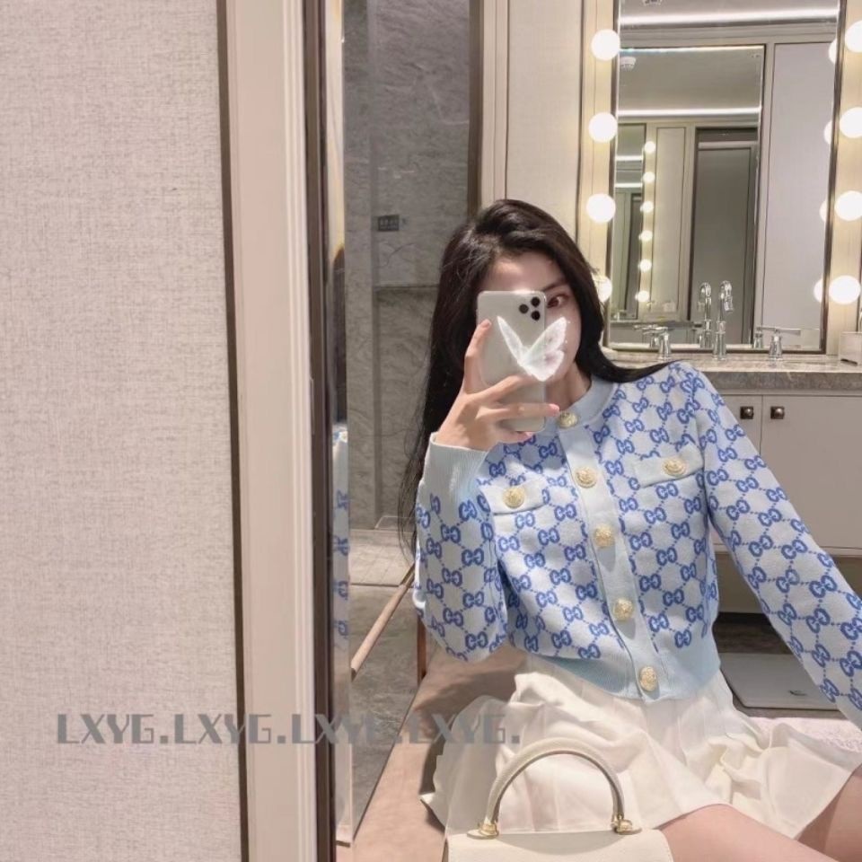 Hàng Có Sẵn!Gucc!Áo Khoác Cardigan Dệt Kim Thiết Kế Mới Năng Động Thời Trang Dành Cho Cặp Đô