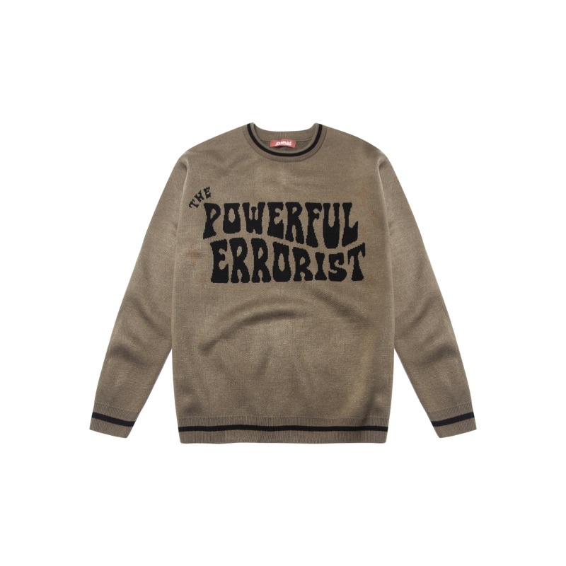 Áo ERRORIST len powerful kem/nâu