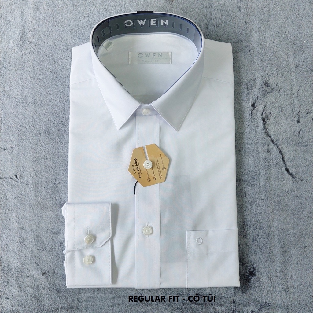 Áo Sơ Mi Trắng Nam OWEN Somi Công Sở Cao Cấp Chất Liệu Sợi Sồi Mềm Mát Nhẹ Thoáng Thấm Hút Tay Ngắn / Dài Dáng Suông /Ôm