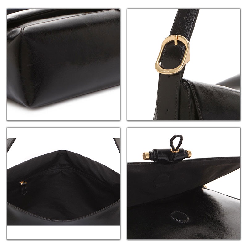 Mischa Túi Đeo Vai Da PU Mềm Màu Trơn Sức Chứa Lớn Dễ Phối Đồ Hợp Thời Trang