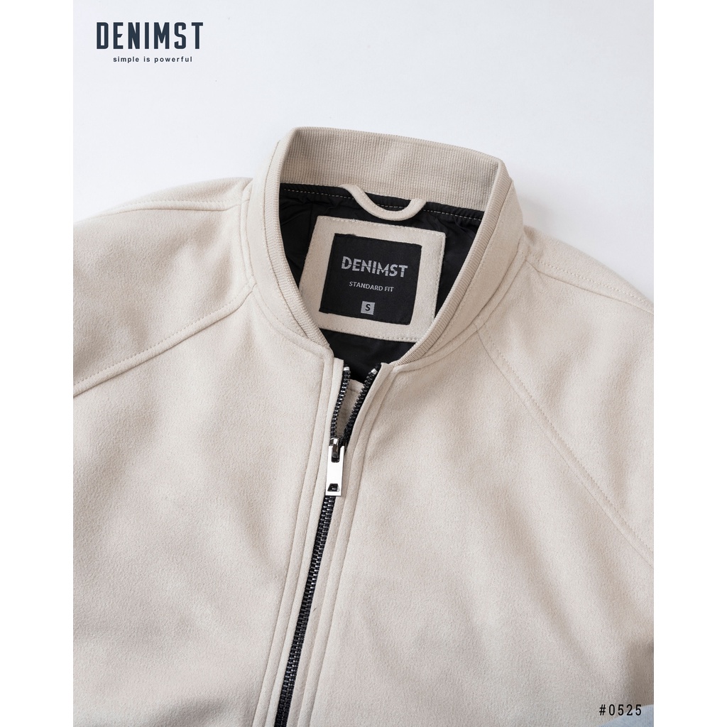 Áo bomber da lộn 2 lớp DENIMST 0525, áo khoác da lộn đơn giản, form tới 90kg