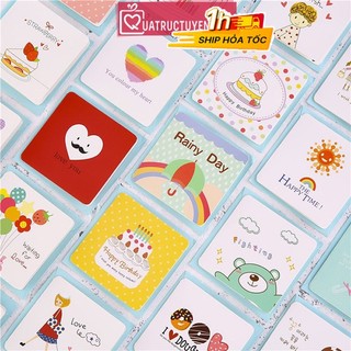 5 Thiệp chúc mừng loại nhỏ hình ngộ nghĩnh đáng yêu (mẫu ngẫu nhiên)