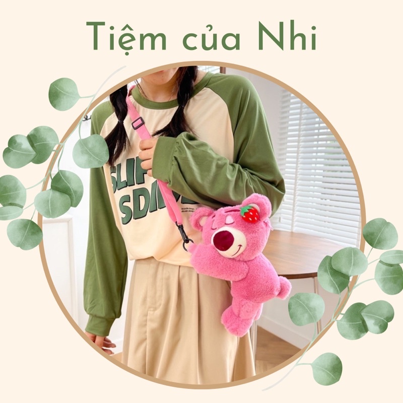 TÚI ĐEO CHÉO GẤU DÂU LOTSO