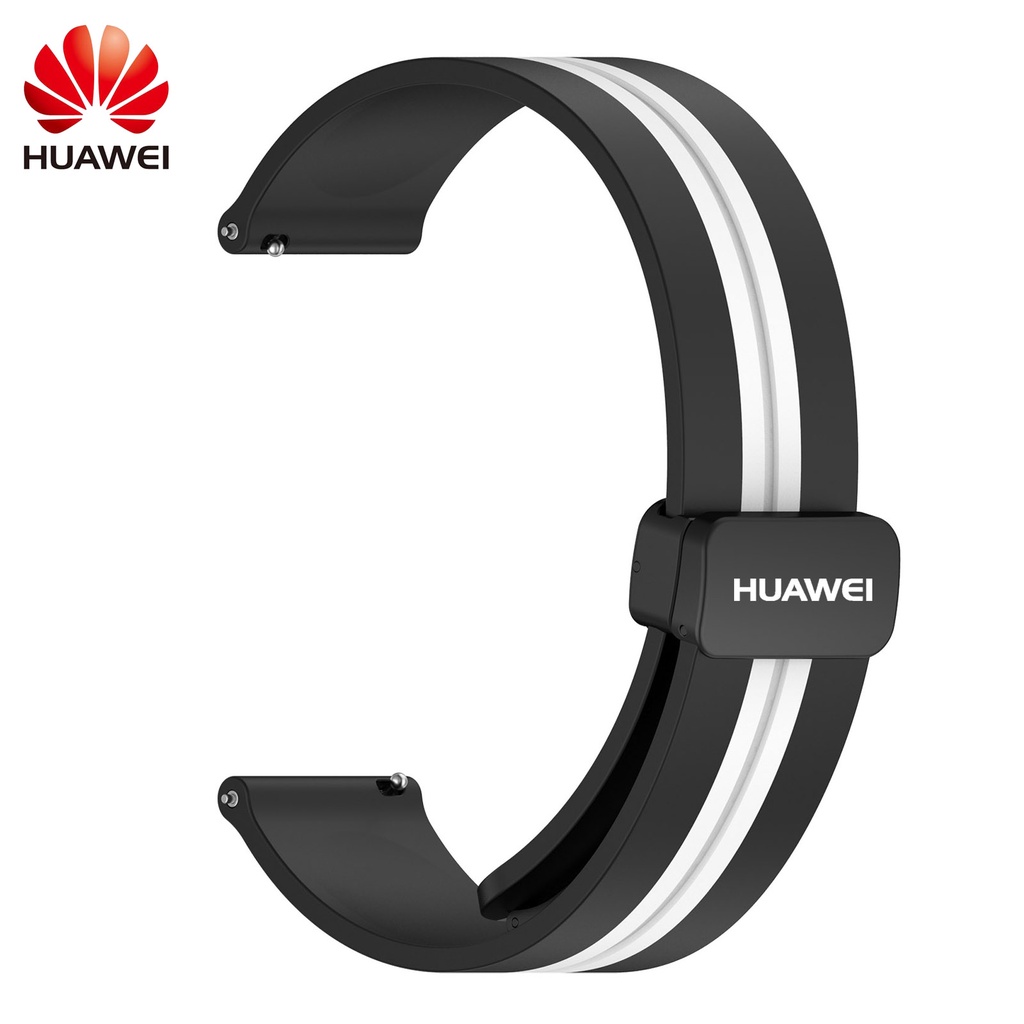 Phù Hợp Dây Đeo Silicon Hai Màu Có Khóa Cài Nam Châm Cho huawei watch gt3 / gt2 46mm / gt2 pro / watch3 pro / gt2e glory magic2 / gs3 / gs pro sports 22mm