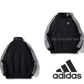  áo khoác thể thao das nam nữ 3 sọc đen khoác ngoài dày dặn 2 lớp mặc unisex big size 100kg 